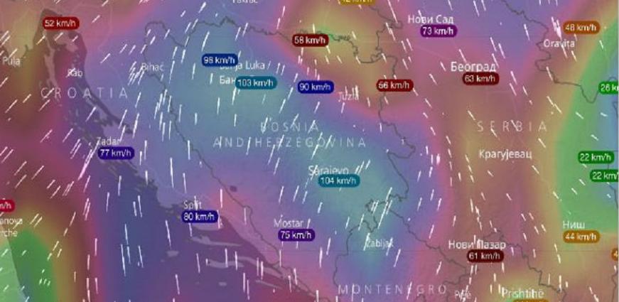 Žestoko nevrijeme se približava BiH